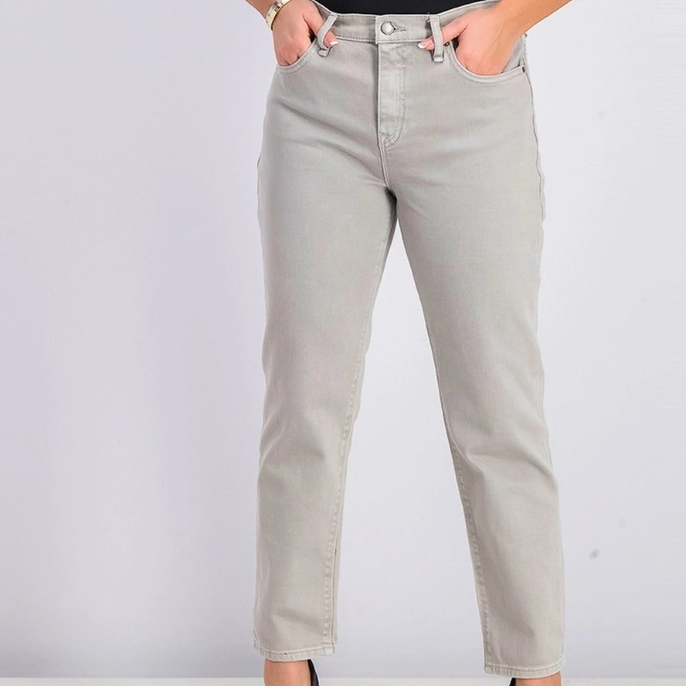 NWT $185 HUDSON JEANS Gray Jessi Boyfriend sz 24